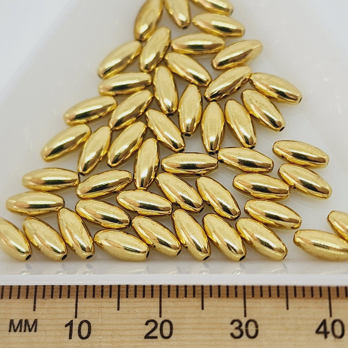 7x3mm Rice Bead (100) - Gold