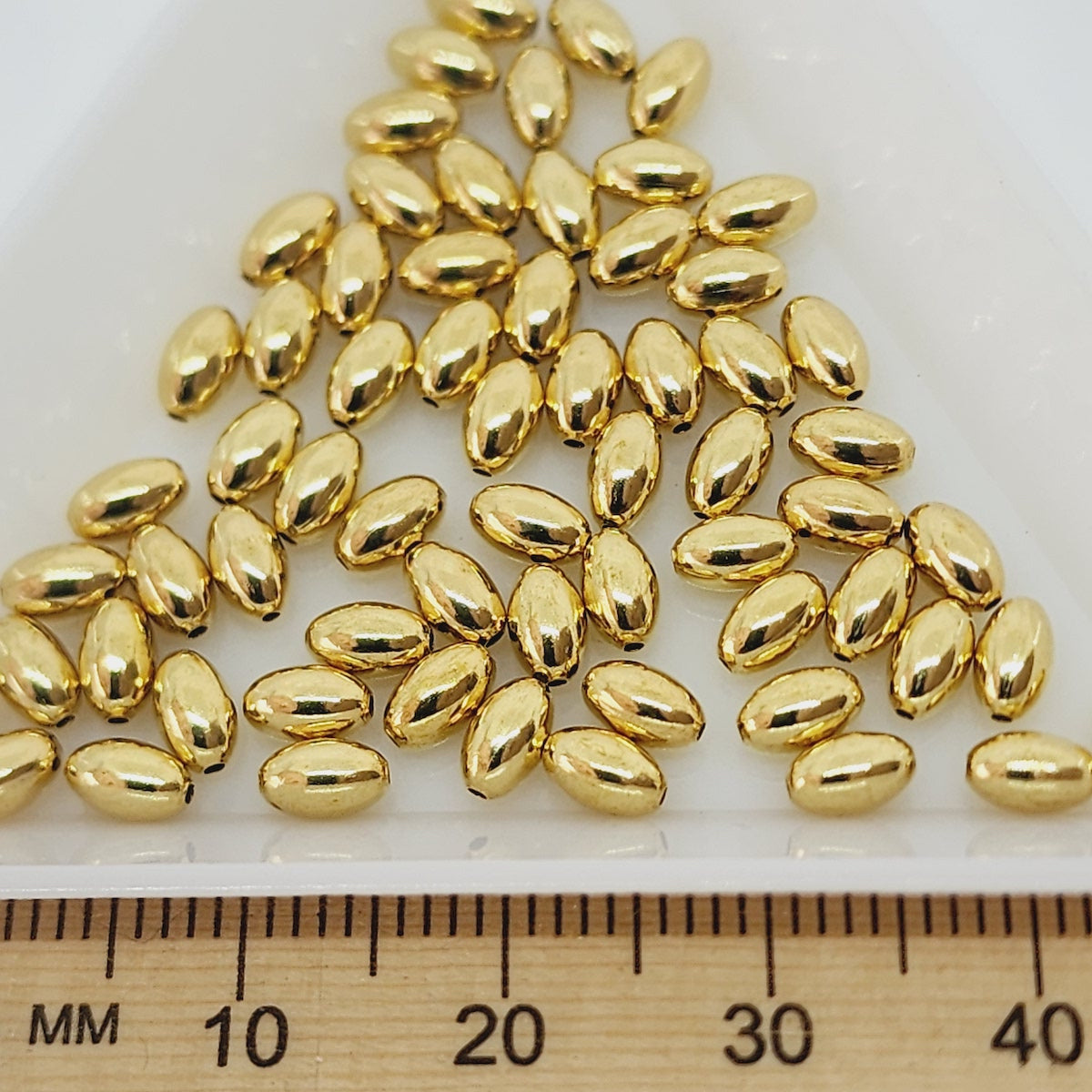 5x3mm Rice Bead (100) - Gold