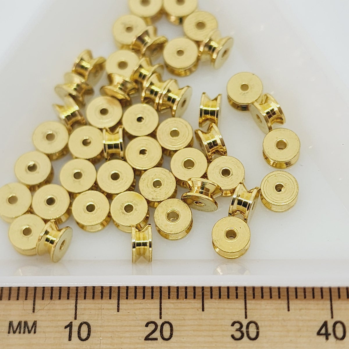 5mm Cotton Reel Washer (50) - Gold