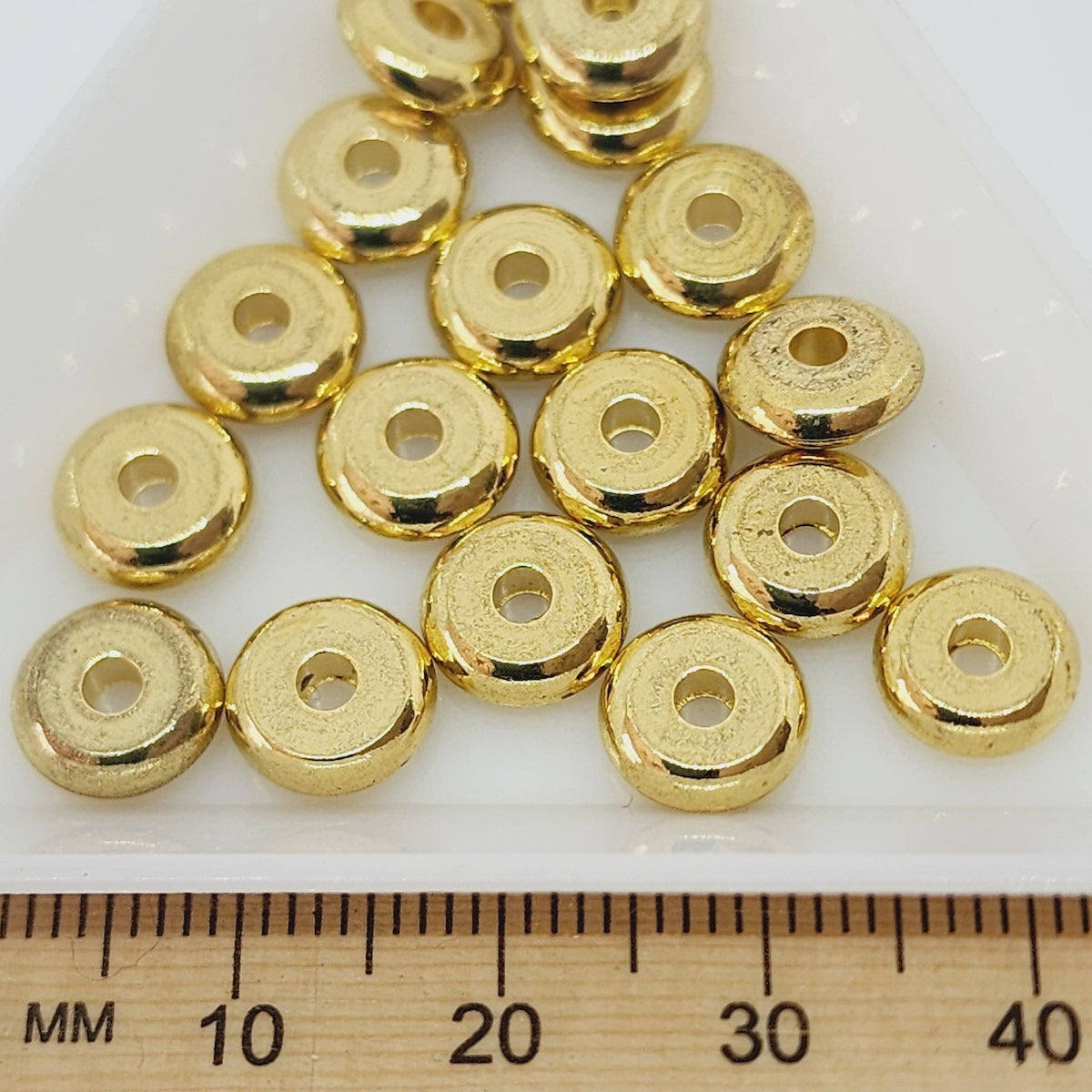 2.5x9mm Donut Bead - Gold (25) - Bead Shack