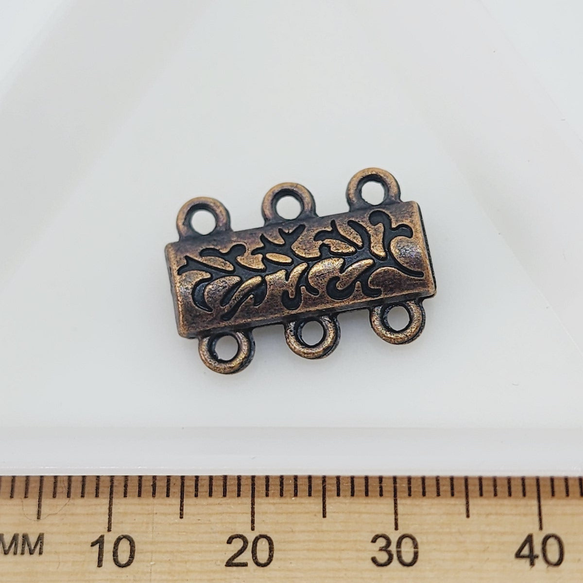 Magnetic 3-Strand Clasp - Ancient Brass