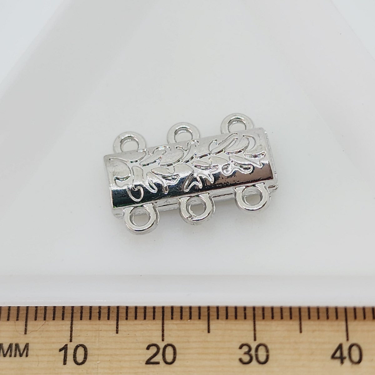 Magnetic 3-Strand Clasp - Platinum