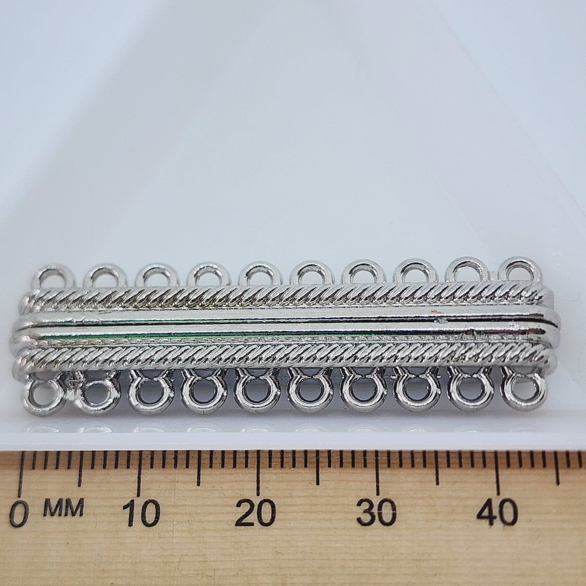 Magnetic 10-Strand Clasp - Platinum
