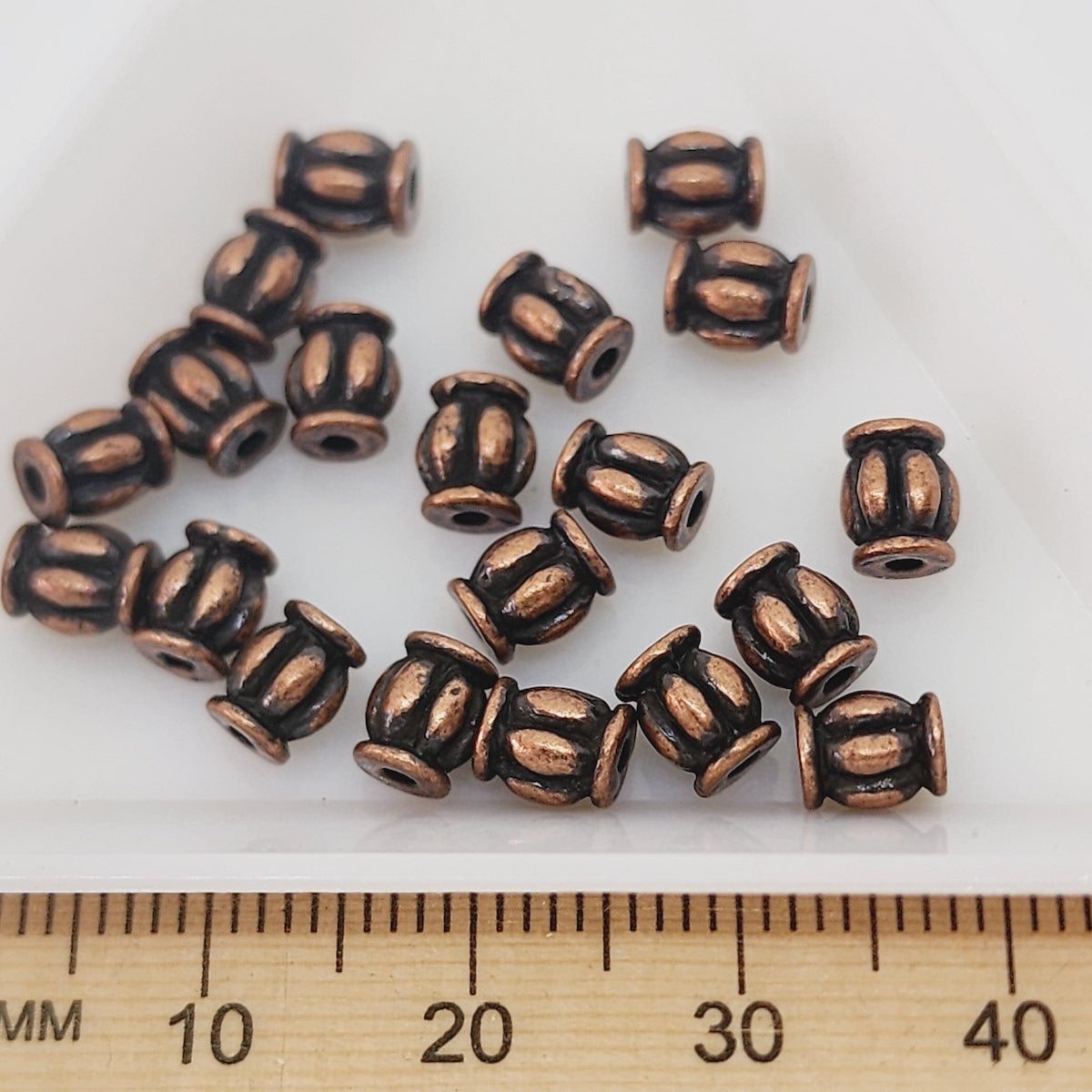 5mm Roman Bead - Ancient Brass (20)