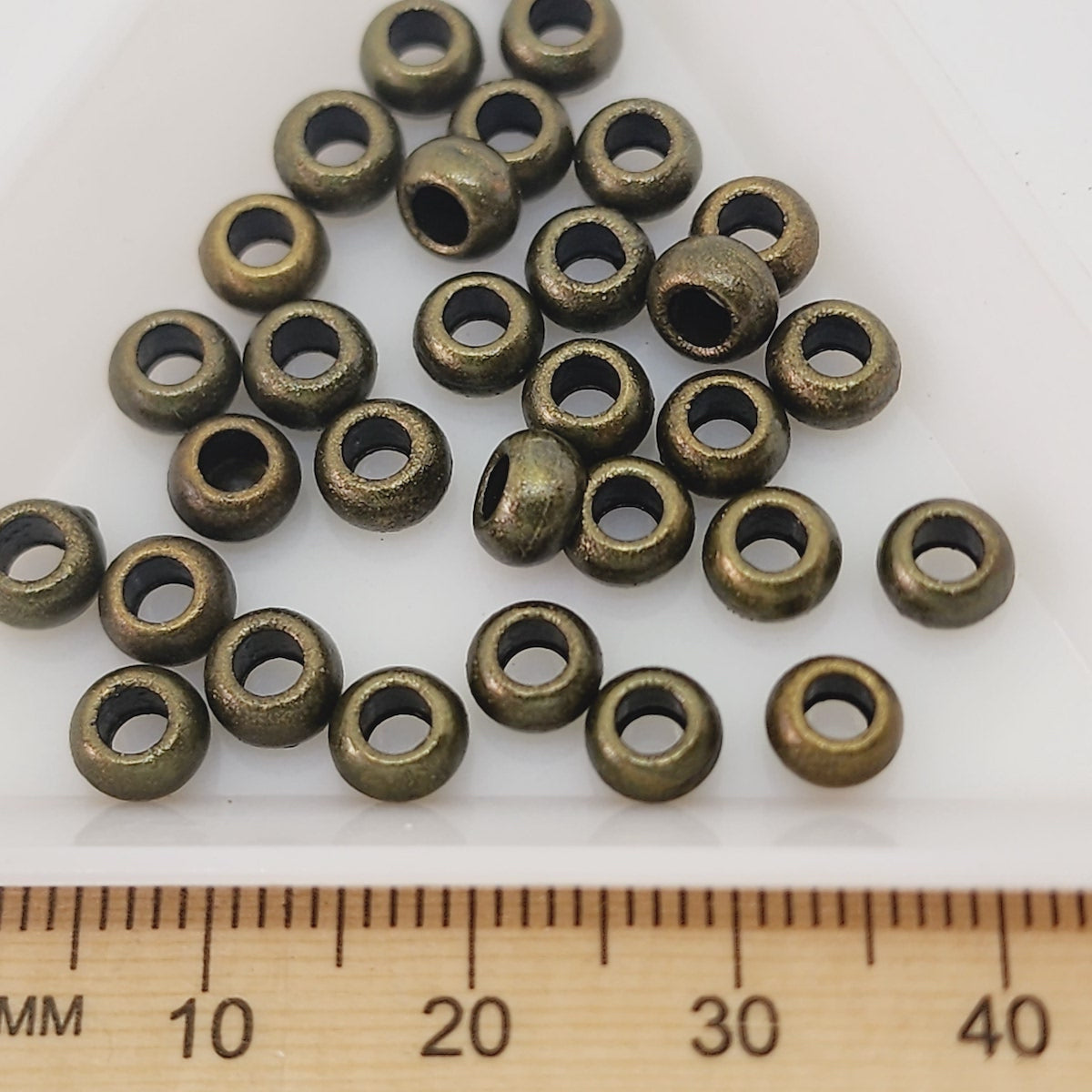 5mm Metal Pony Bead (100) - Ancient Gold
