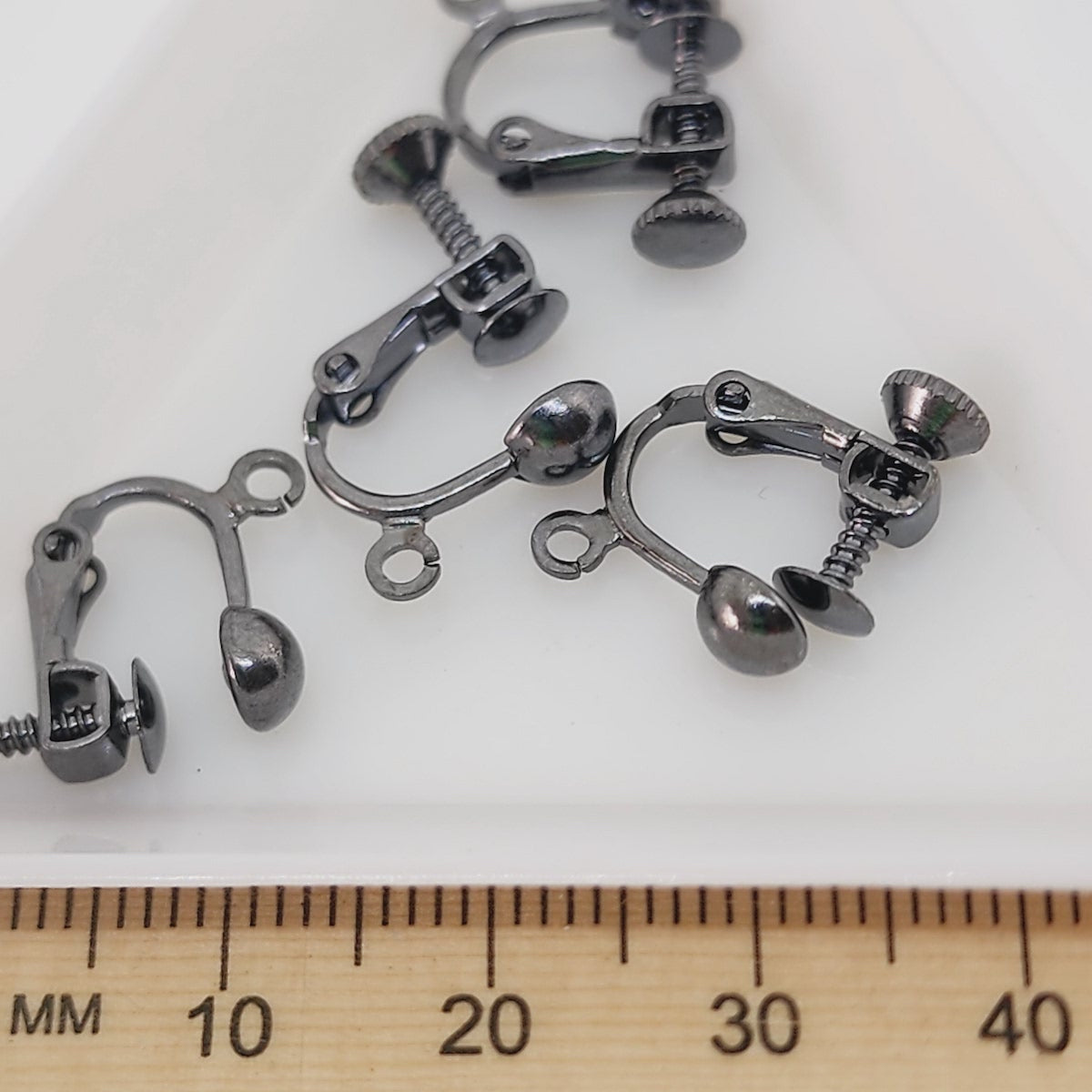 Clip On Ear Fitting (10) - Black Nickel