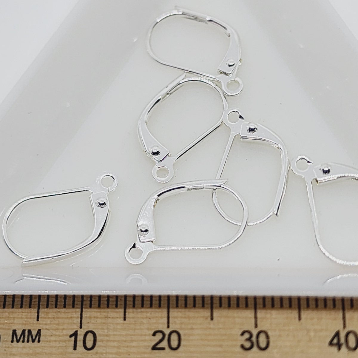 Continental Ear Wires (10) - Silver - Bead Shack