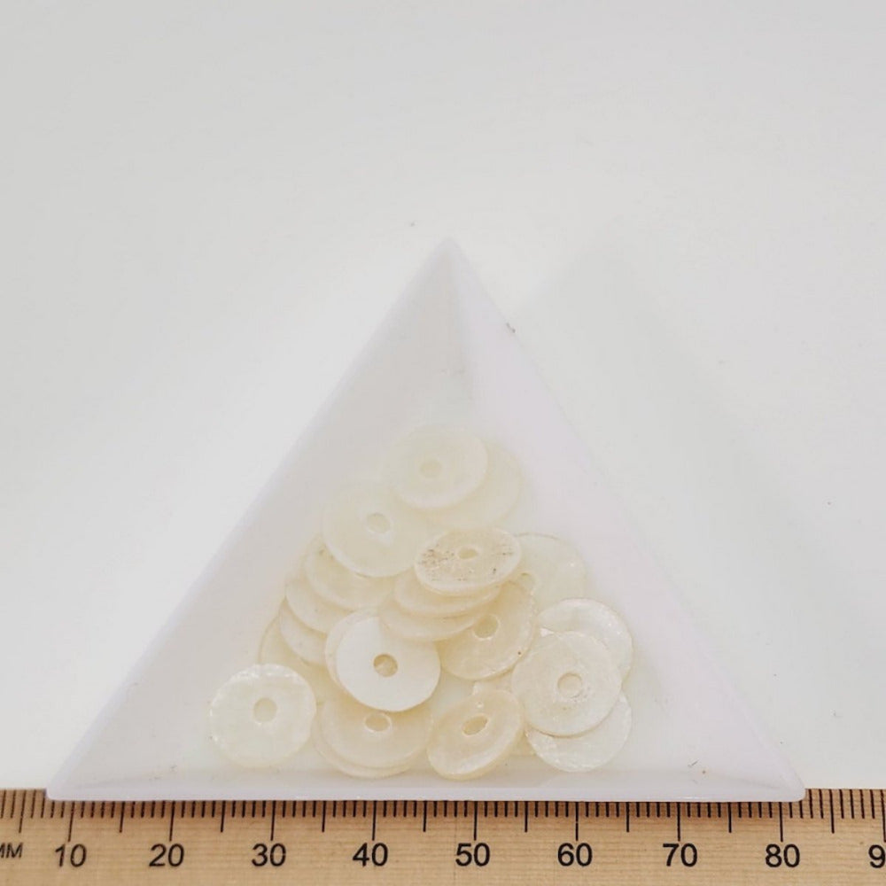 white capiz shell sequins for making craft, home decor and jewelry