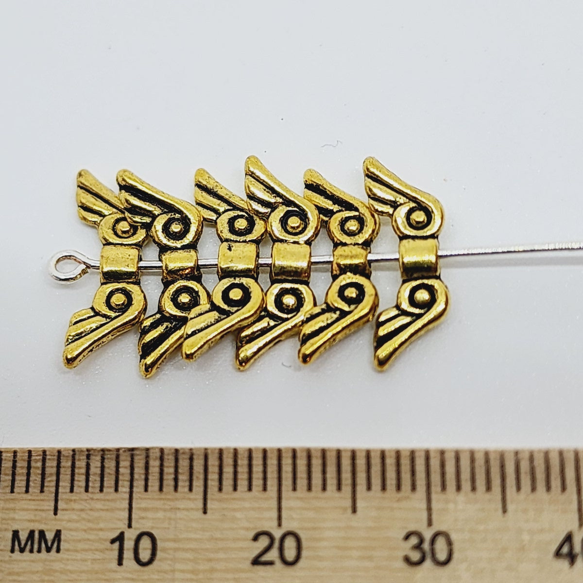 16mm Angel Wings (20) - Antique Gold