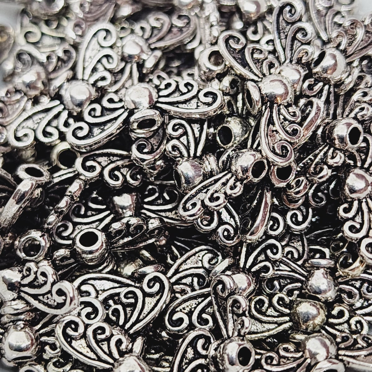 14mm Butterfly Wings (20) - Antique Silver