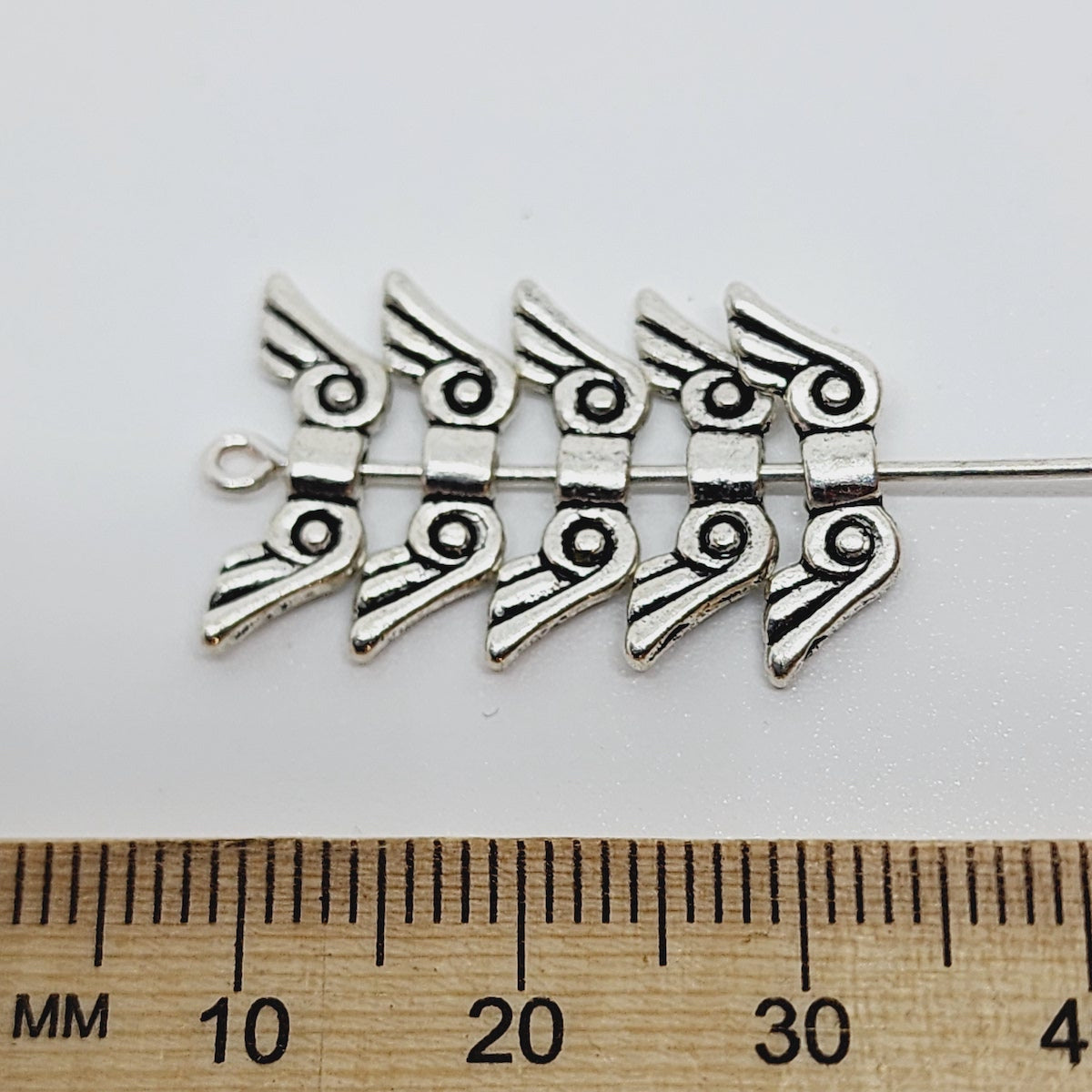 16mm Angel Wings (20) - Antique Silver