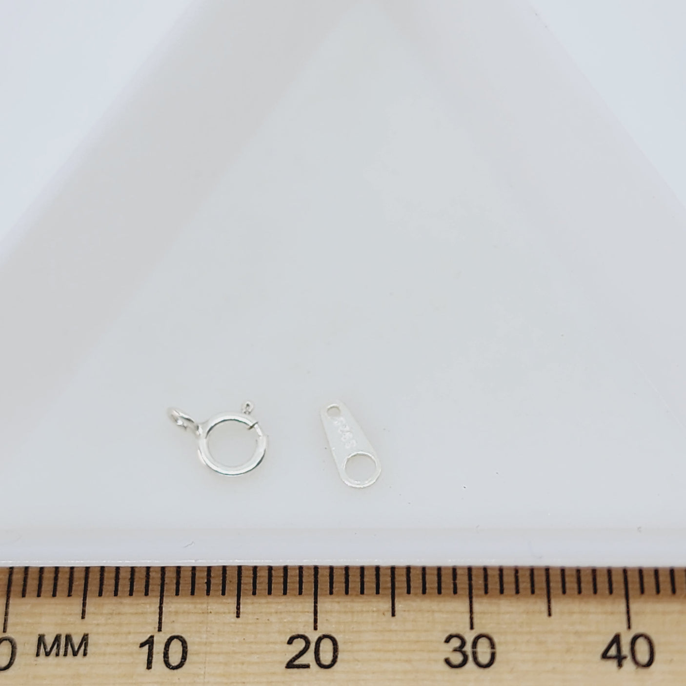 6mm Clasp w. End Tag (1) - Sterling Silver