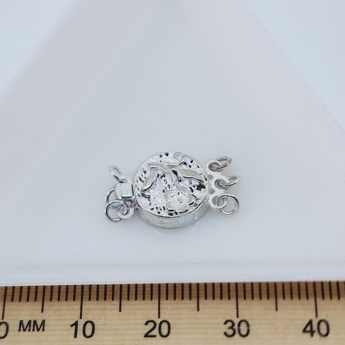 3-loop Box Clasp - Sterling