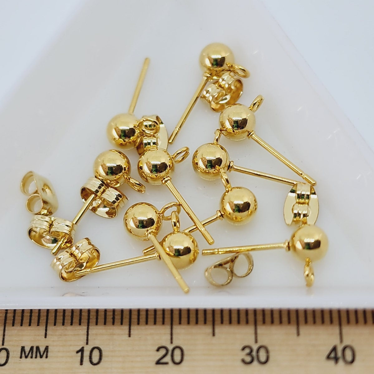 5mm Studs (10) - 24kt Gold Filled