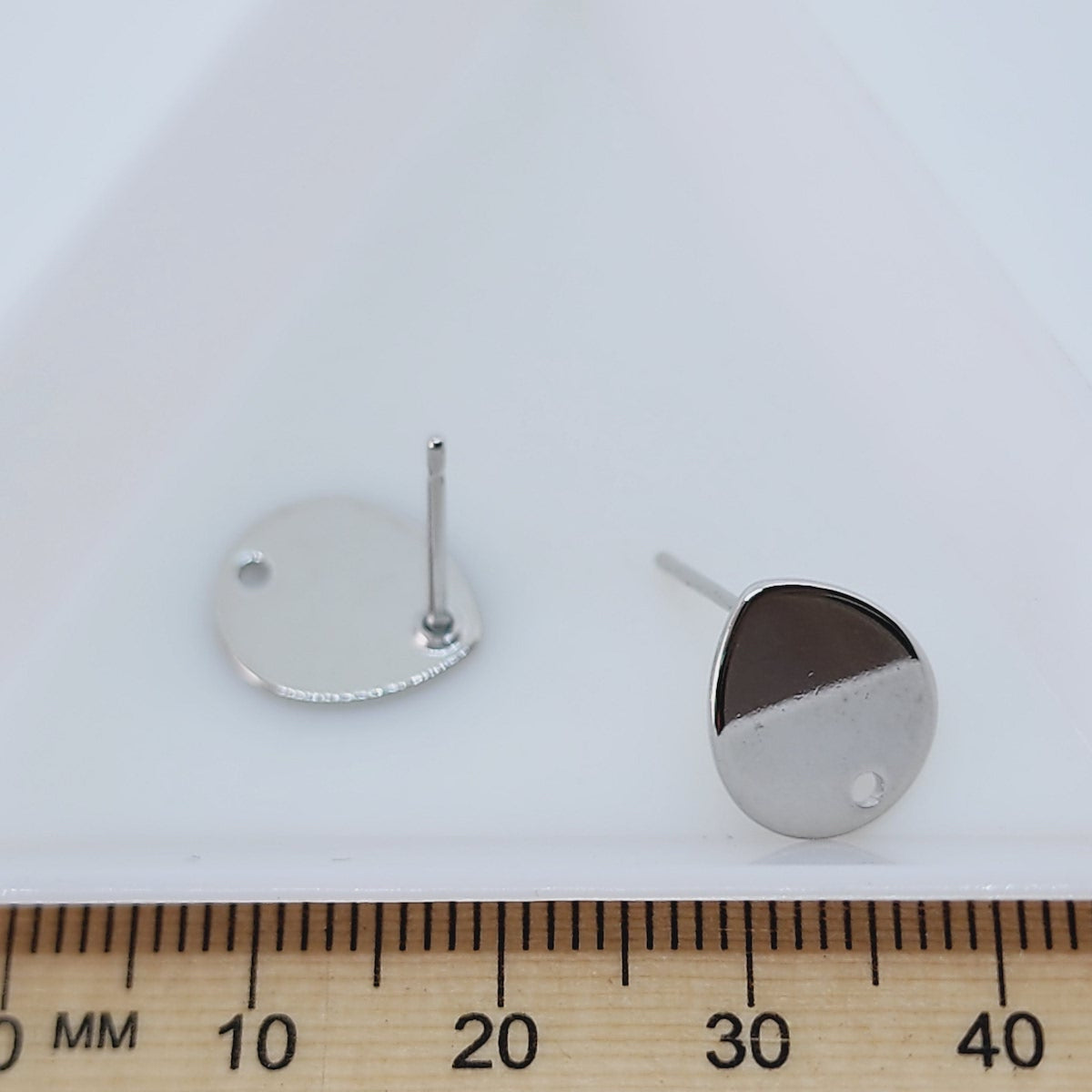 12x10mm Stud Fittings (2) - Platinum