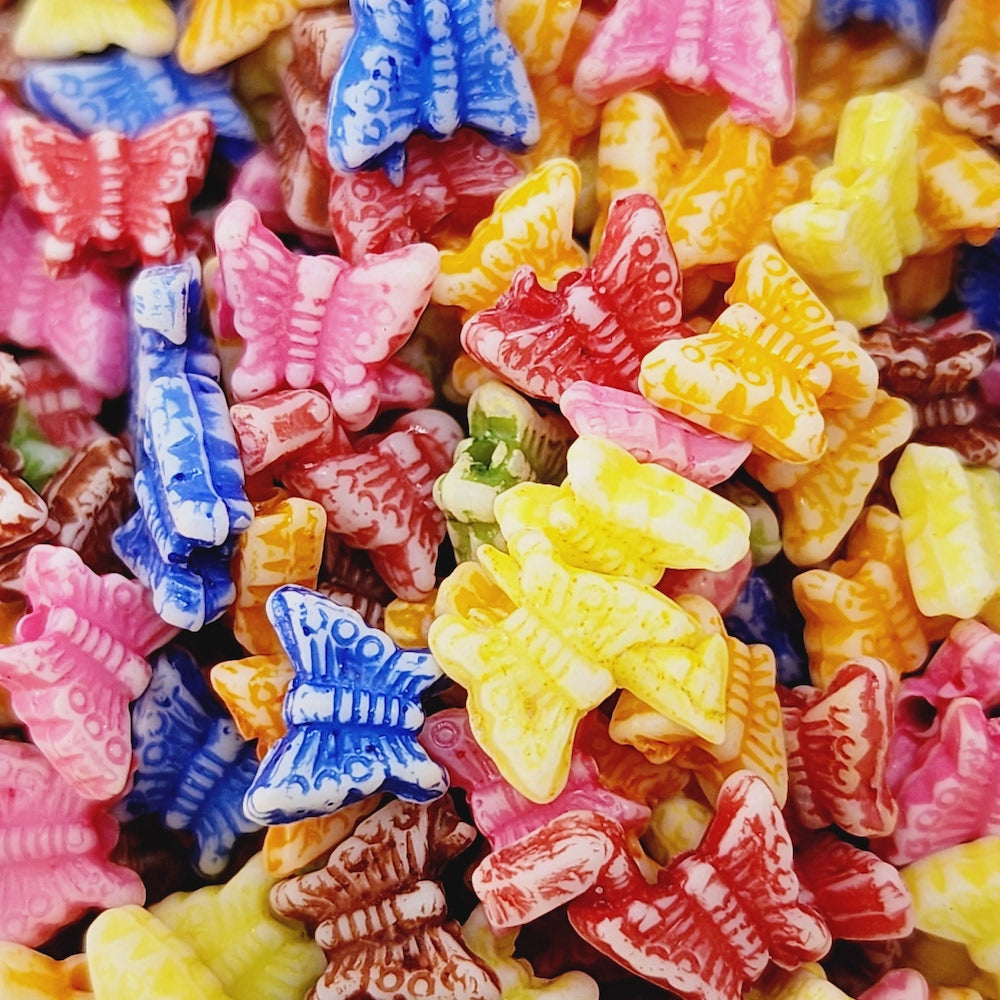 Tiny Butterfly Beads (100)