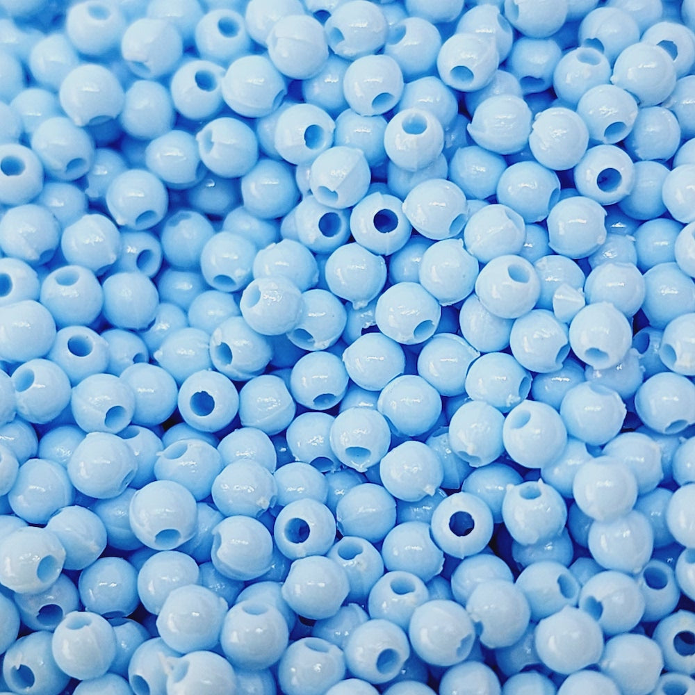 3mm Acrylic Beads (250) - Light Blue