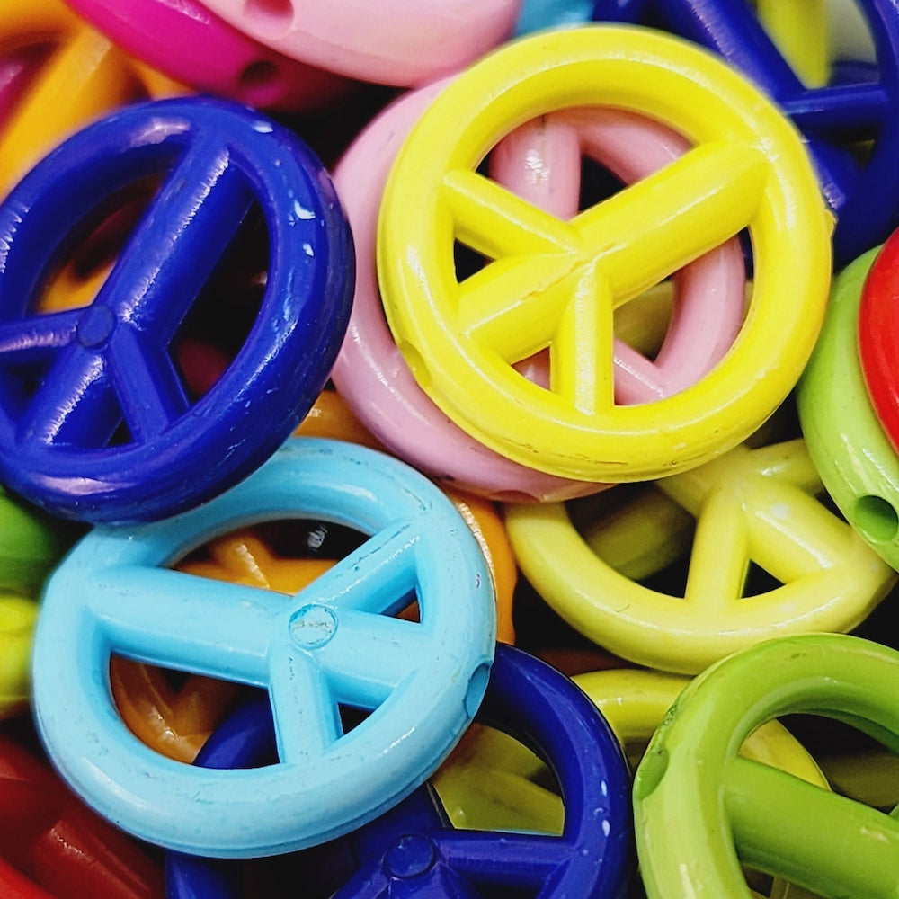 Peace Sign Beads (20)