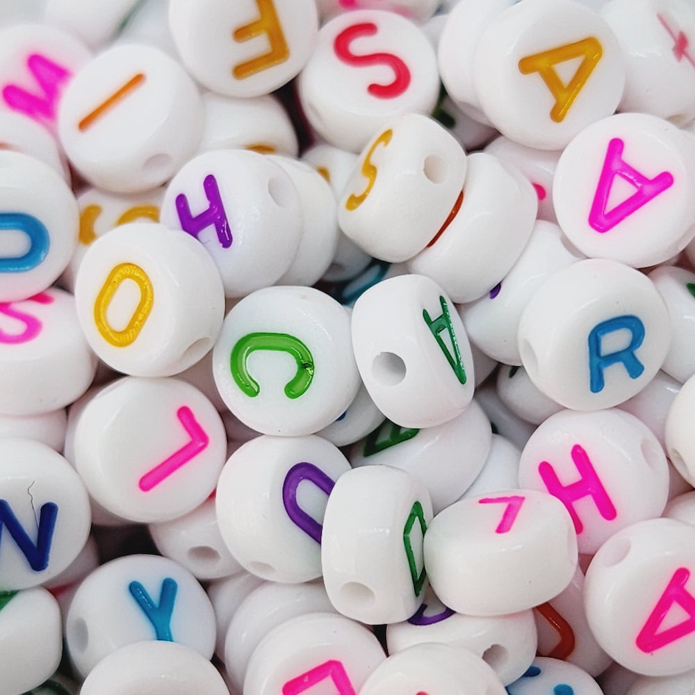 Alphabet Mix (330) - Rainbow Letter Beads Mixed Pack
