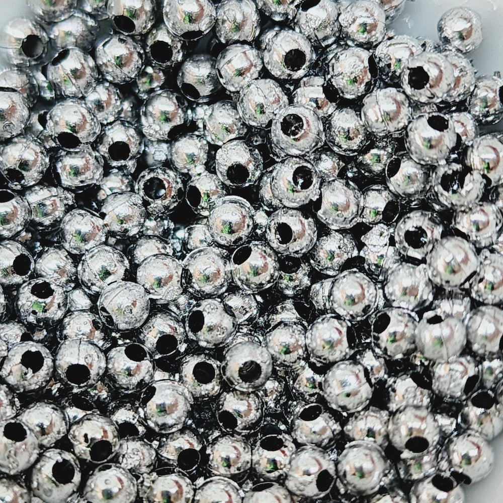 3mm Acrylic Beads (250) - Silver