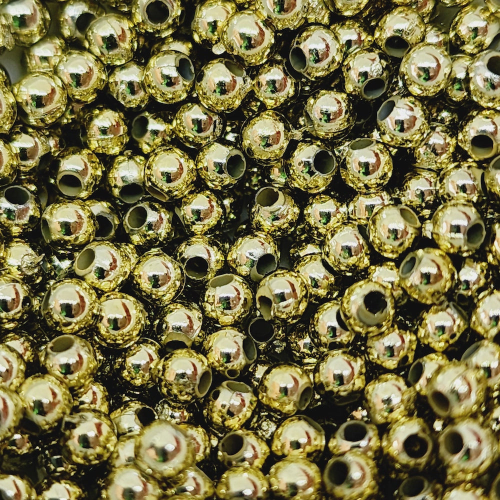 3mm Acrylic Beads (250) - Gold