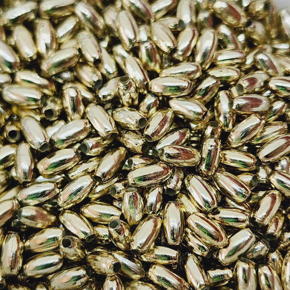 5x2.5mm Rice Beads (500) - Gold - Acrylic