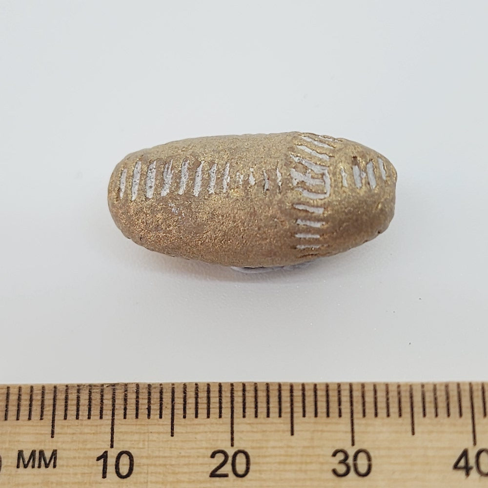 20~25mm Capsule (10) - Antique Light Gold - Vintage Clay Beads