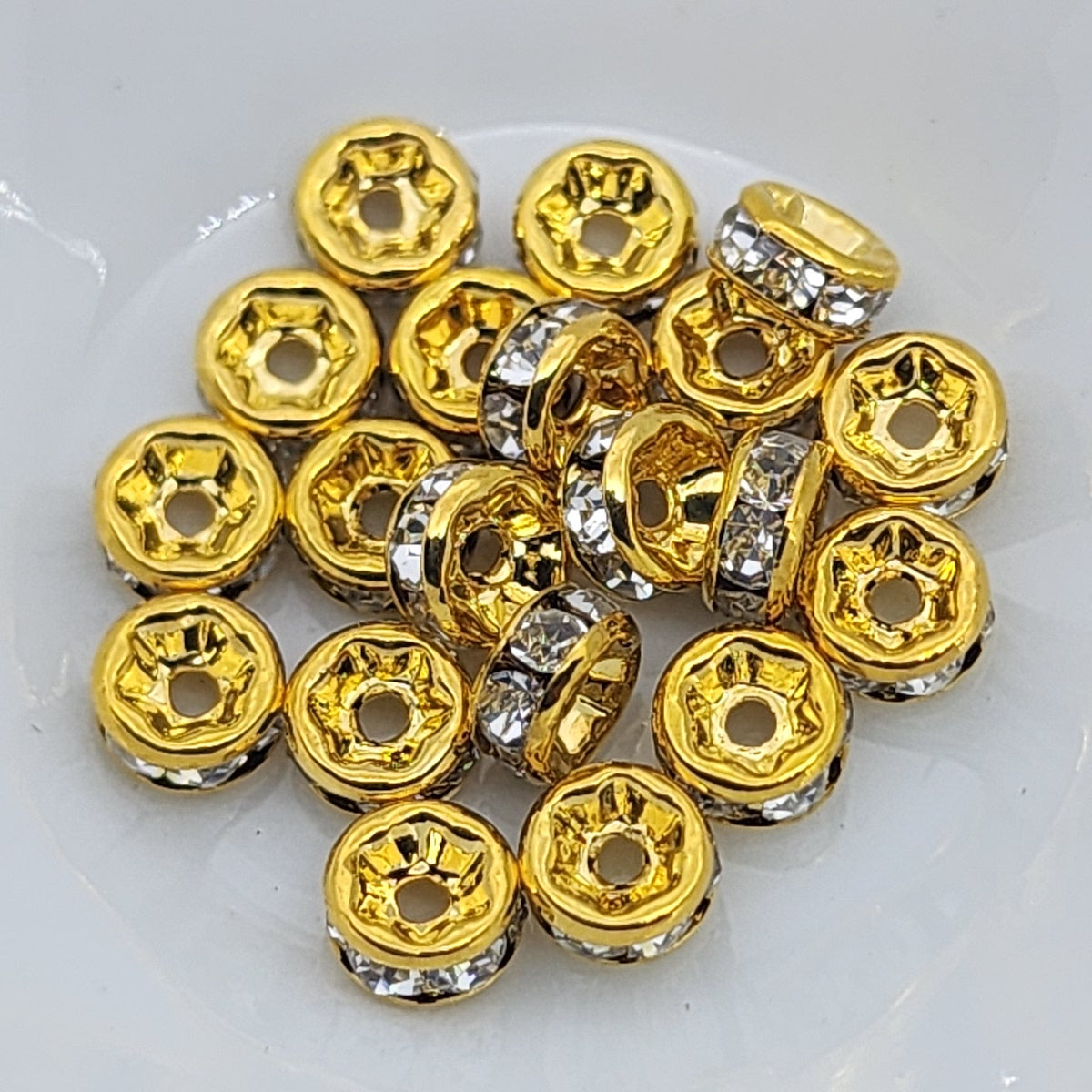5mm Diamante Rondelles (20) - Gold