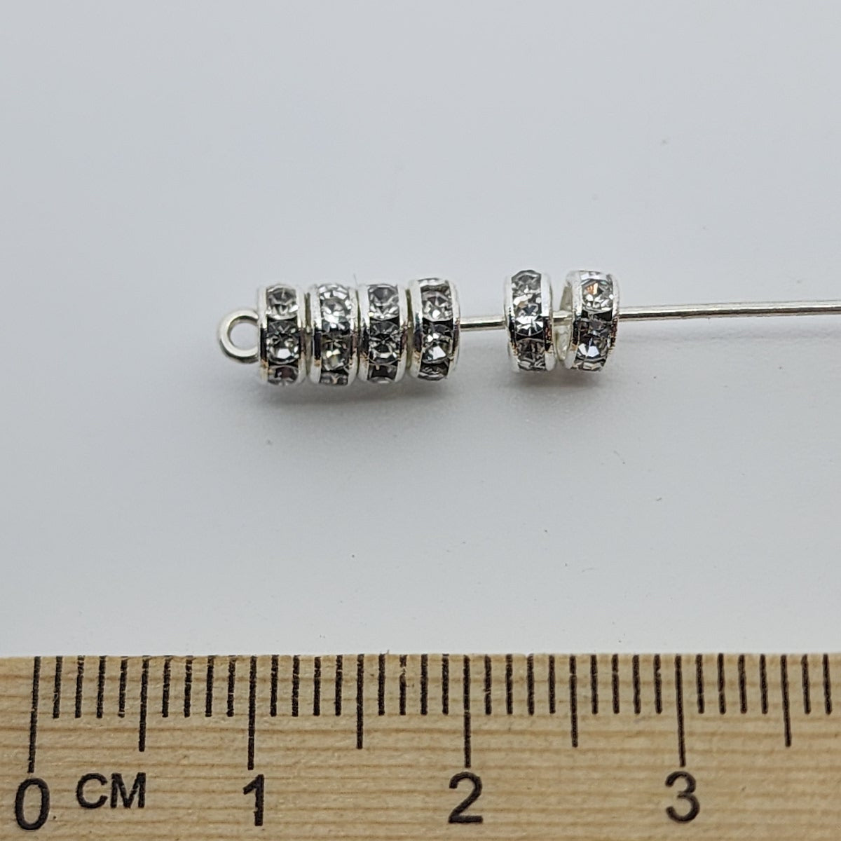 5mm Diamante Rondelles (20) - Silver