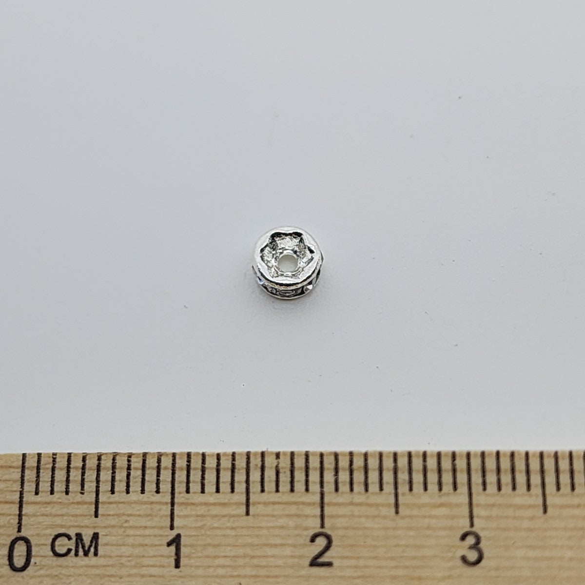 5mm Diamante Rondelles (20) - Silver
