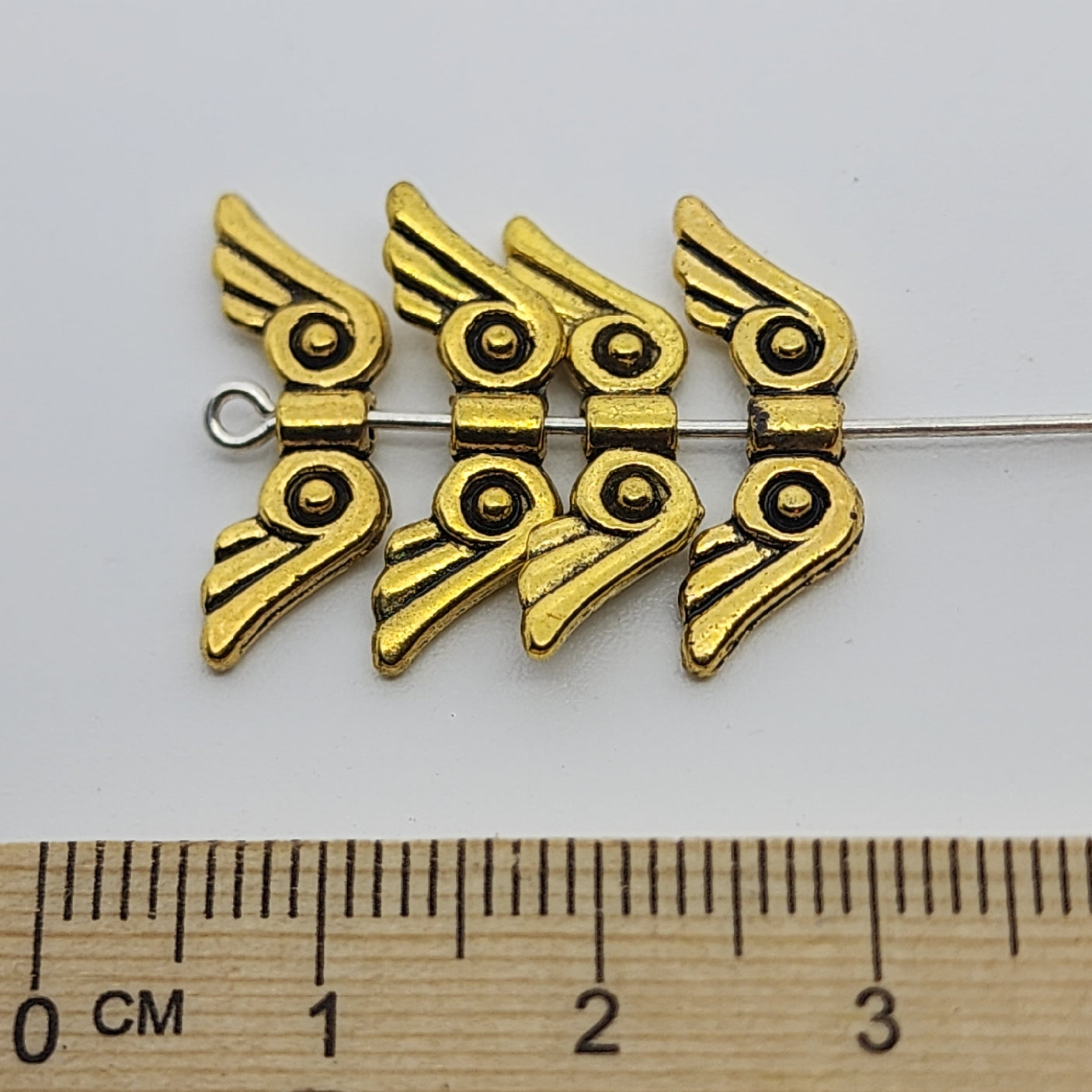 21mm Angel Wings (20) - Antique Gold