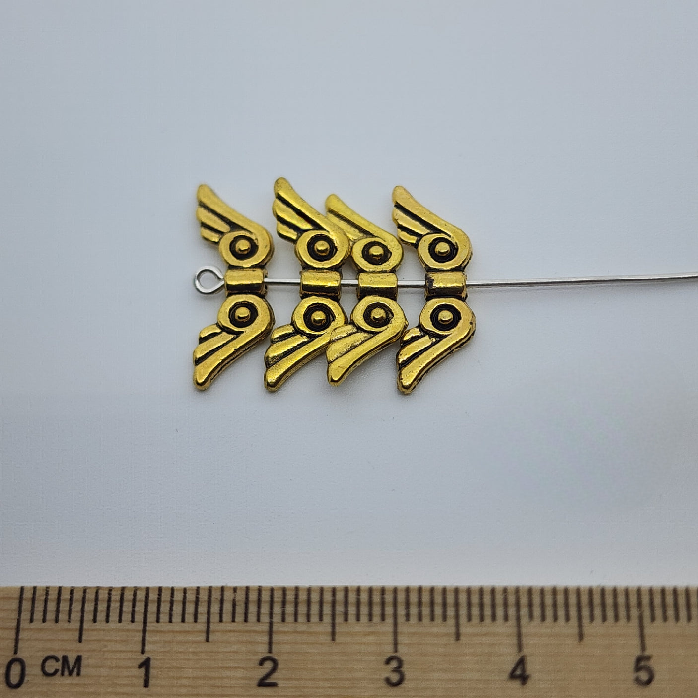 21mm Angel Wings (20) - Antique Gold