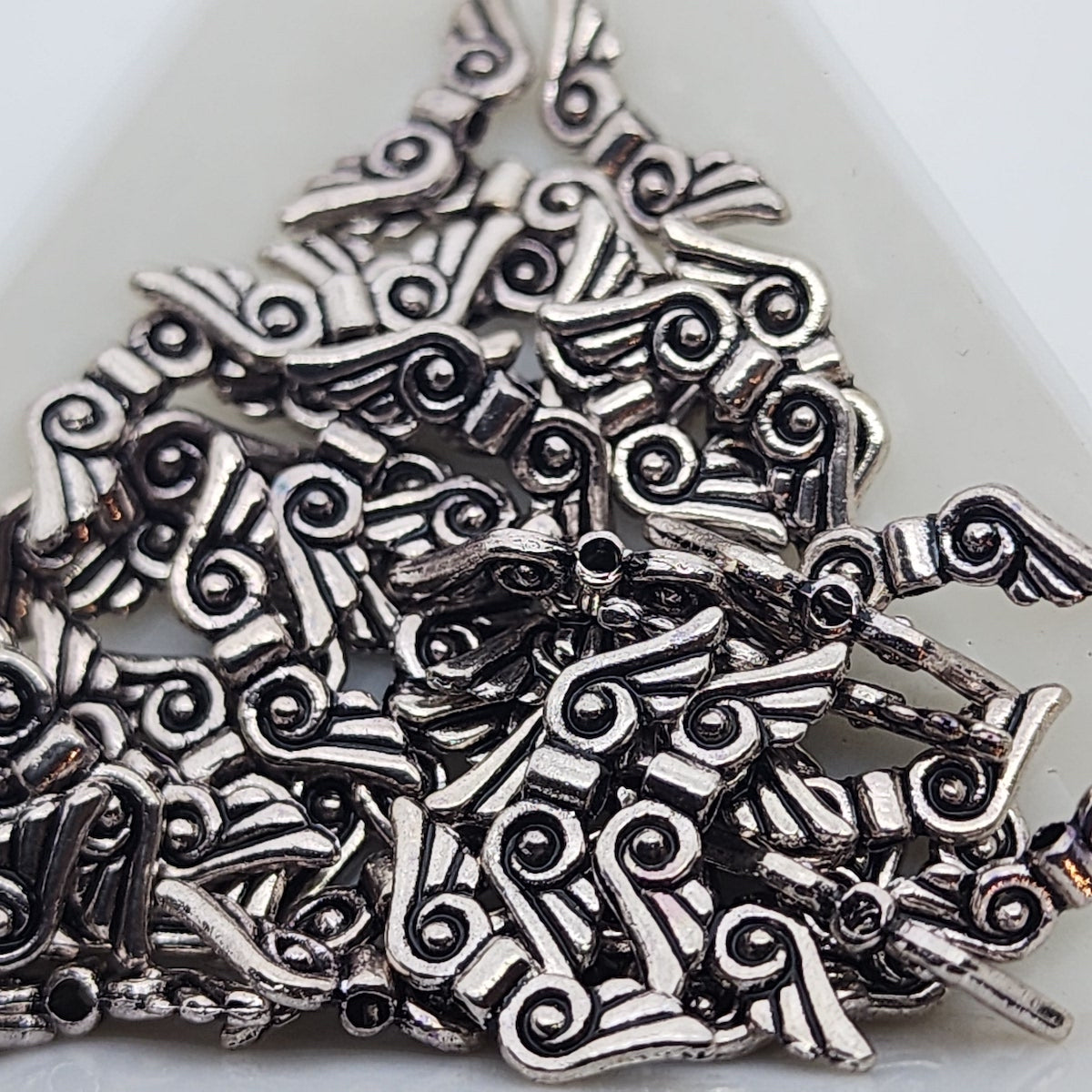 16mm Angel Wings (20) - Antique Silver