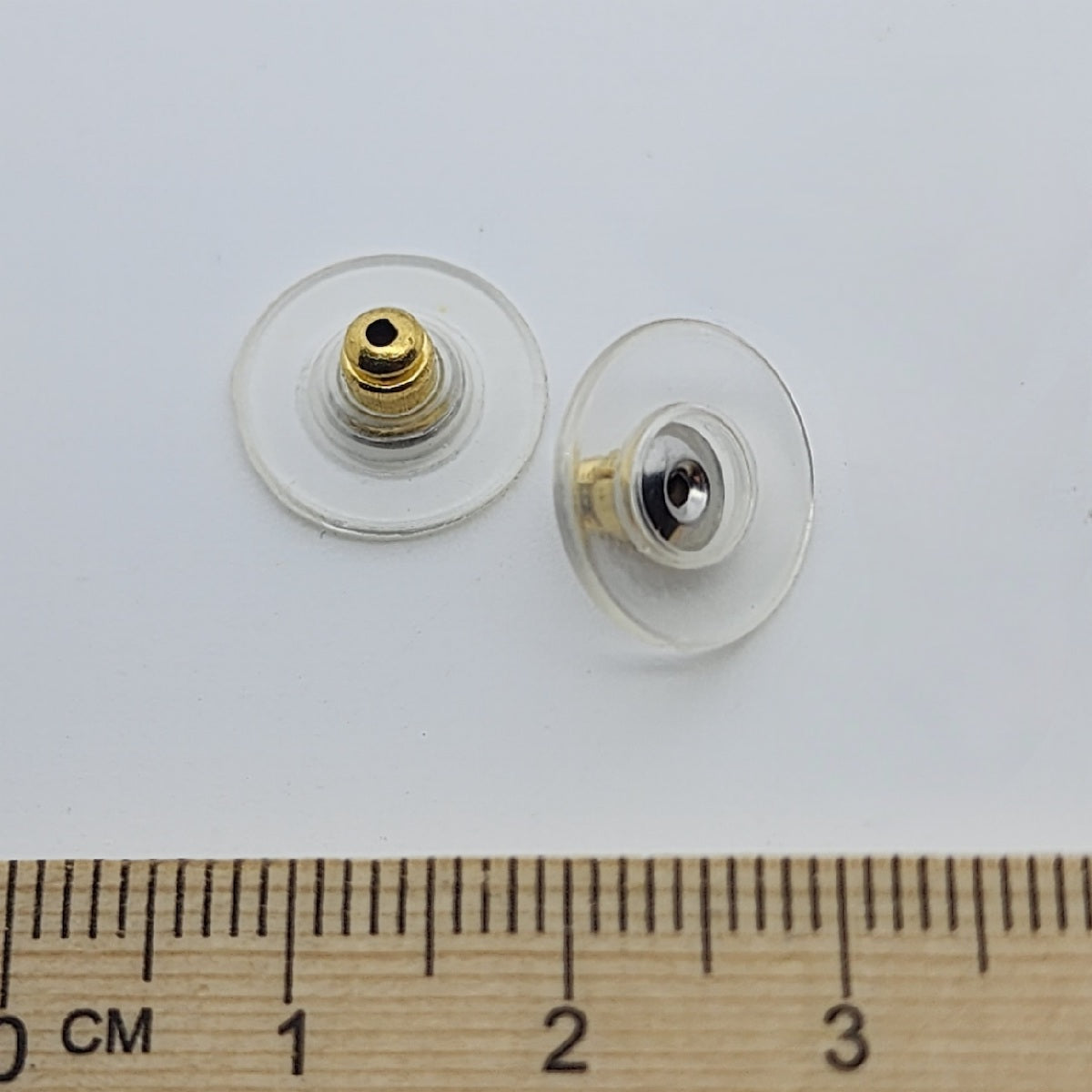 Stud Backs w. Plastic Disc (10) - Gold