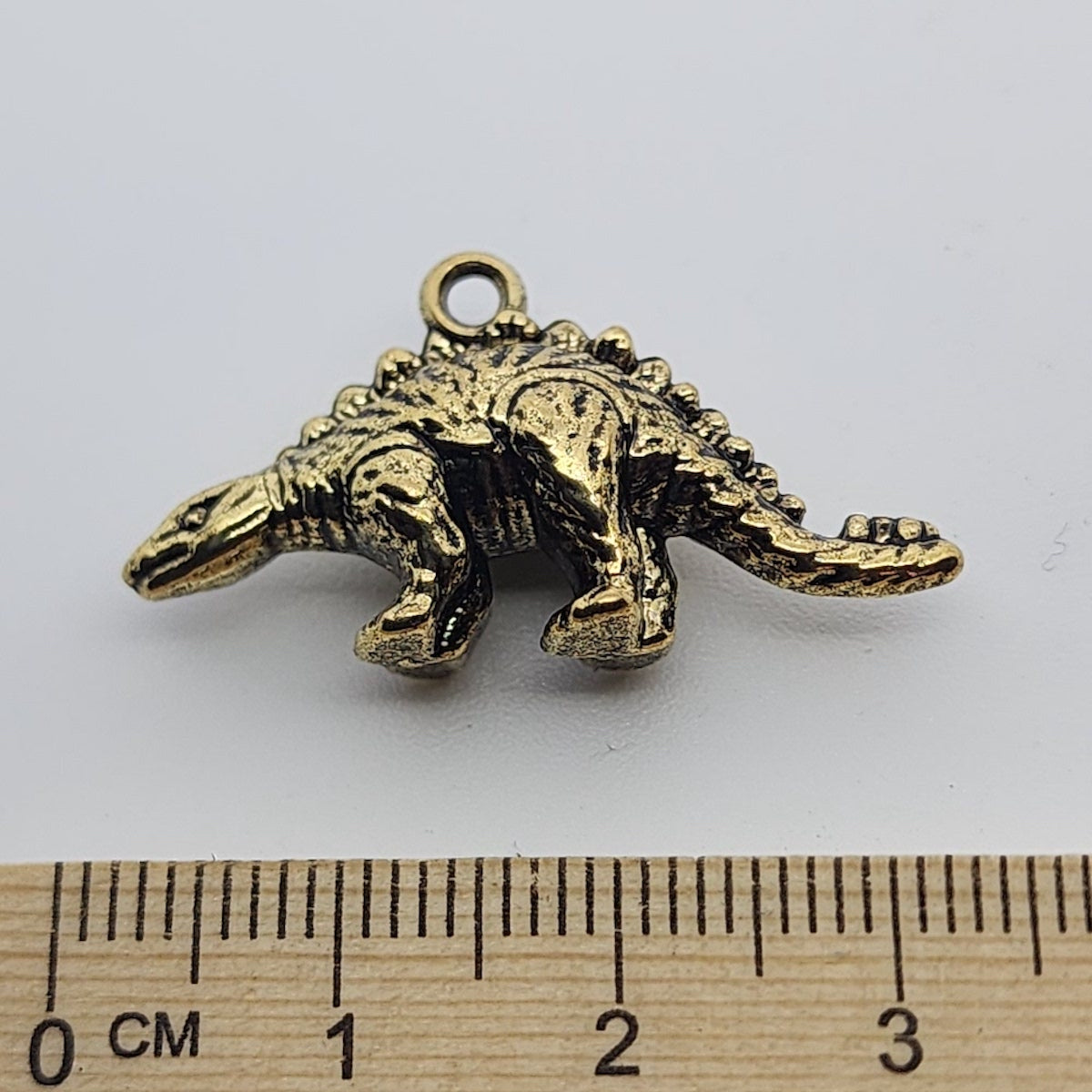 Dinosaur (25) - Antique Gold - Vintage Metalised Charms