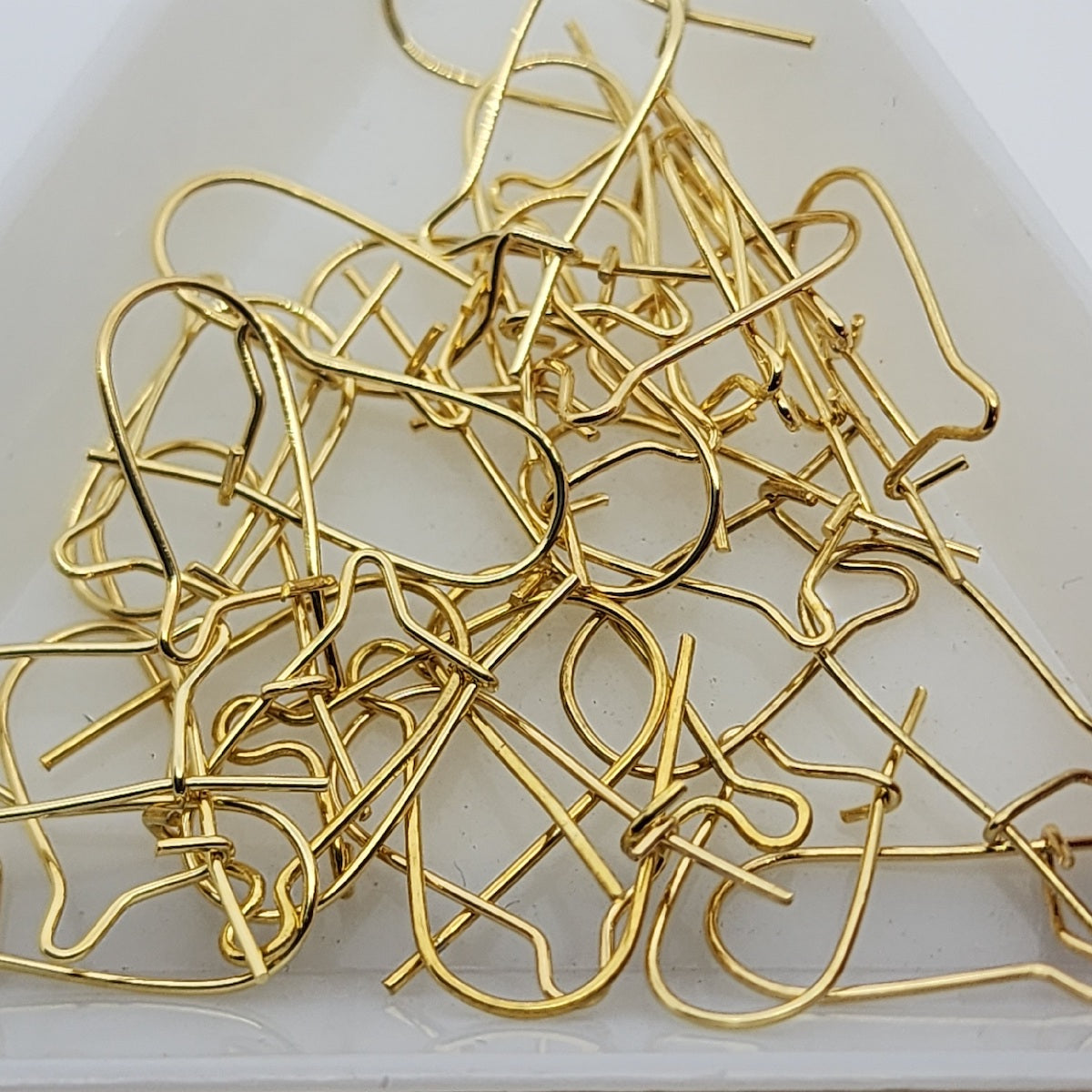 13mm Kidney Ear Wires (50) - Gold