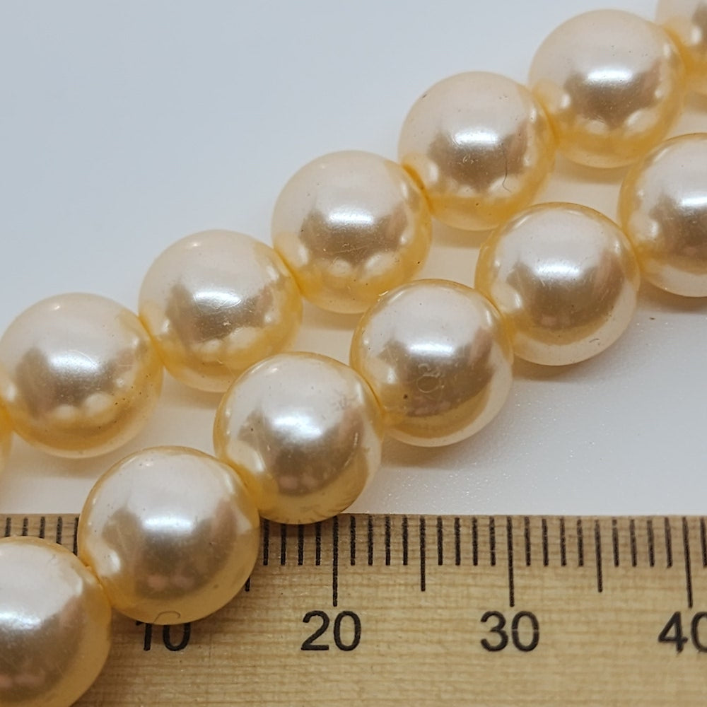 10mm Round (81) - Cream - Acrylic Vintage Pearls