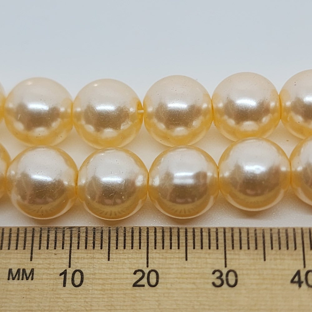 10mm Round (81) - Cream - Acrylic Vintage Pearls