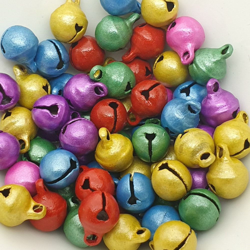 6mm Bells (100) - Mixed Matte Metallics