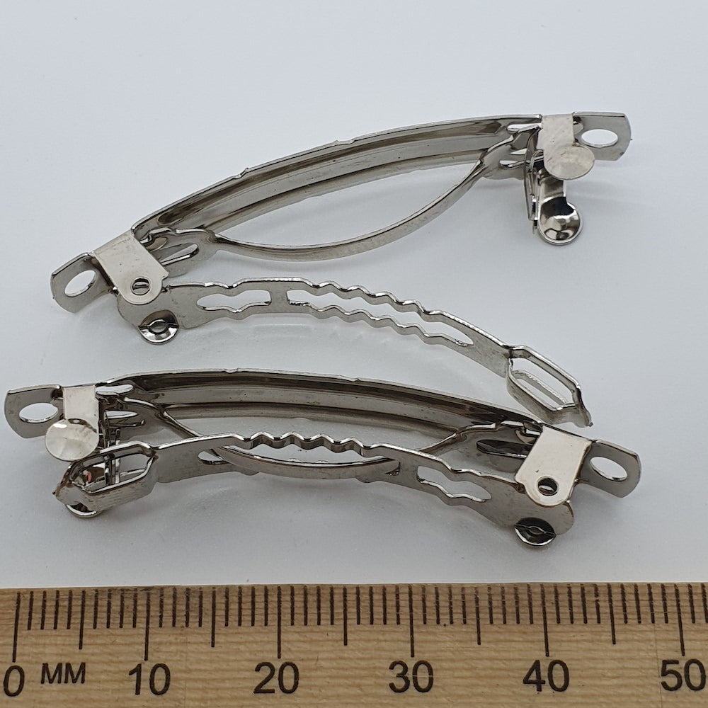 45mm Hair Barrette (5) - Platinum