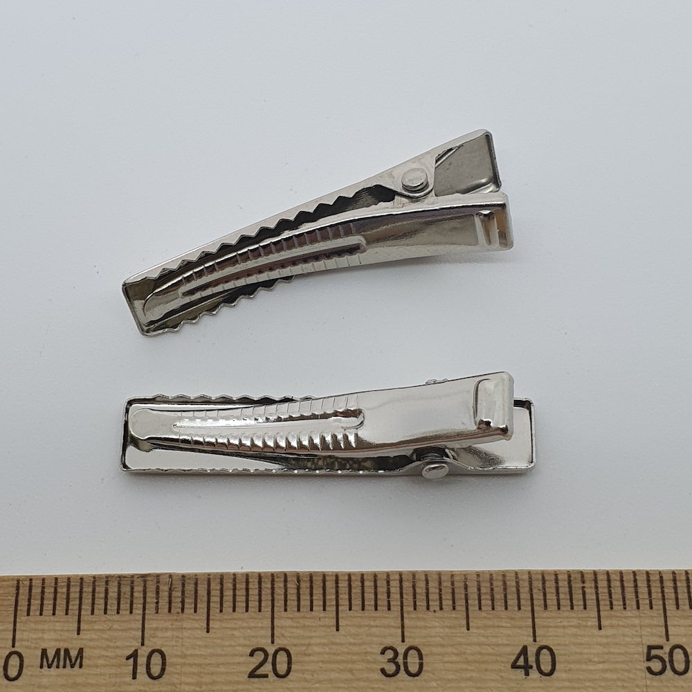 30mm Alligator Clip (25) - Platinum