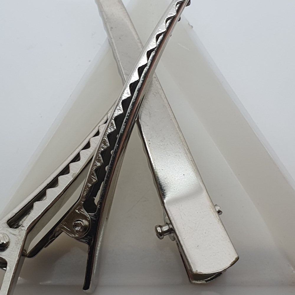 60mm Alligator Clip (25) - Platinum