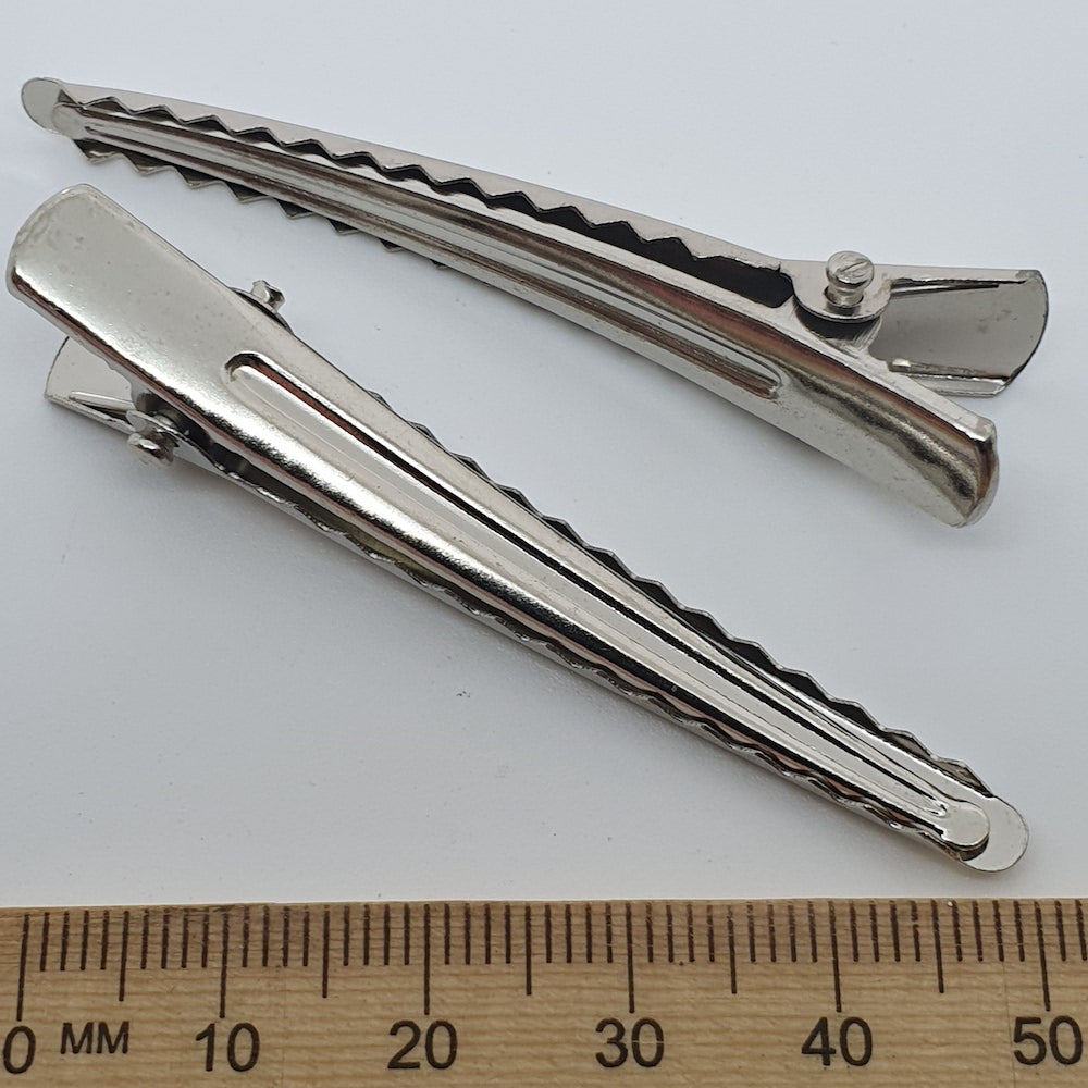 60mm Alligator Clip (25) - Platinum