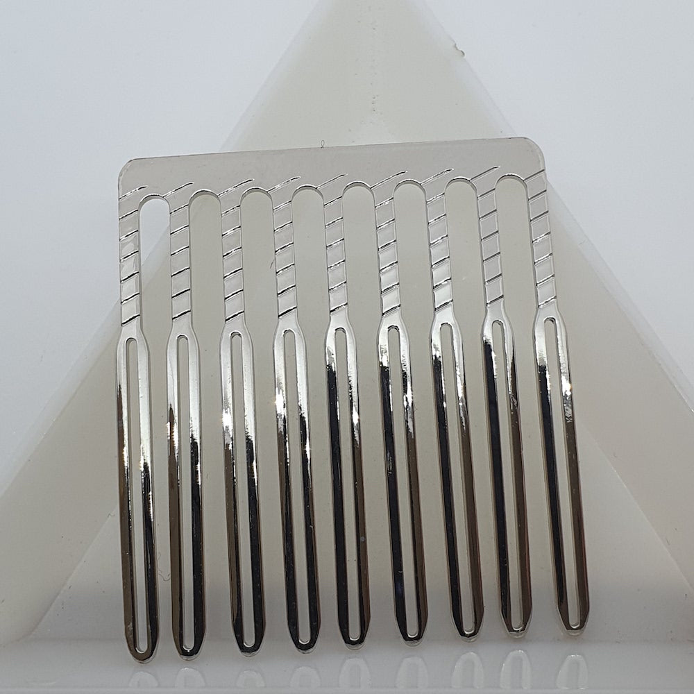 35mm Hair Comb (2) - Silver