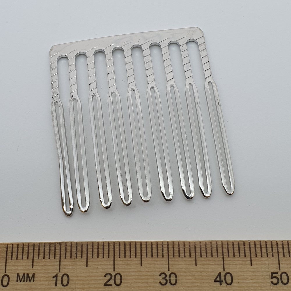 35mm Hair Comb (2) - Silver