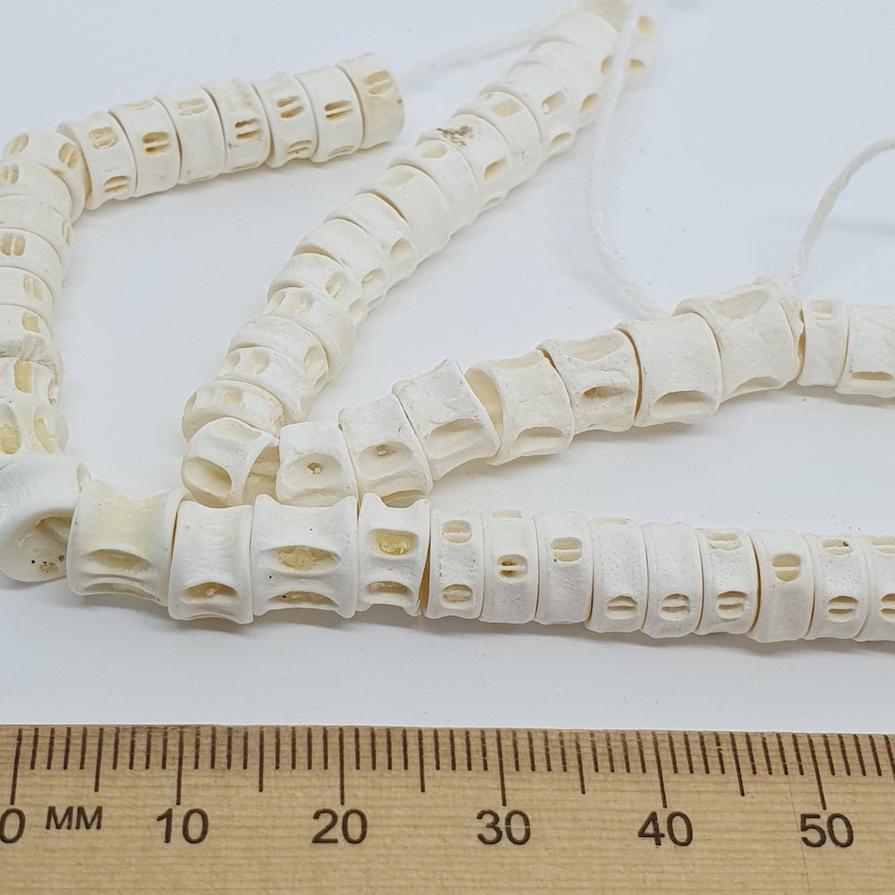 Small (25) - Fish Vertebrae Bone Beads