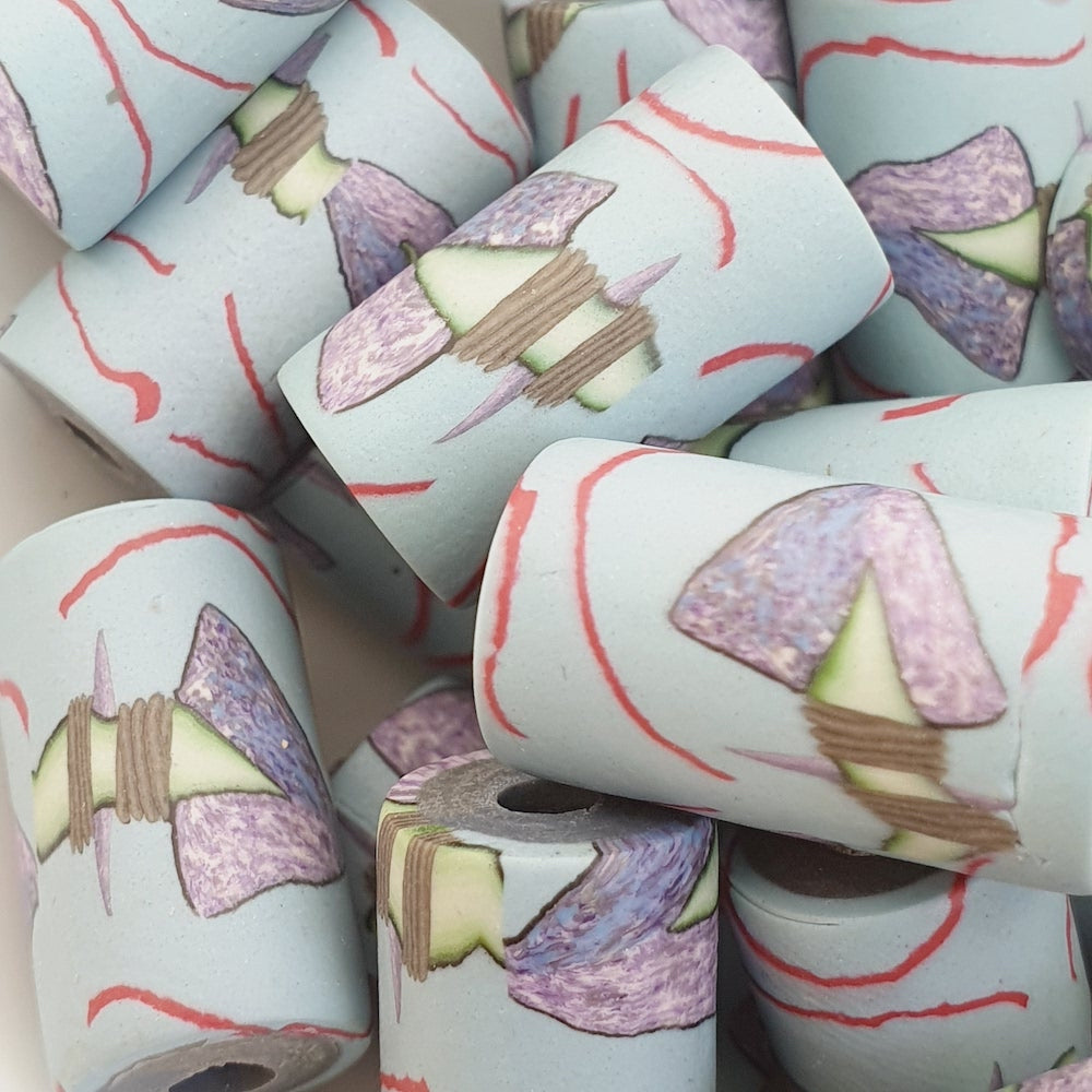 18mm Tube Fimo Beads (10) - Arrow