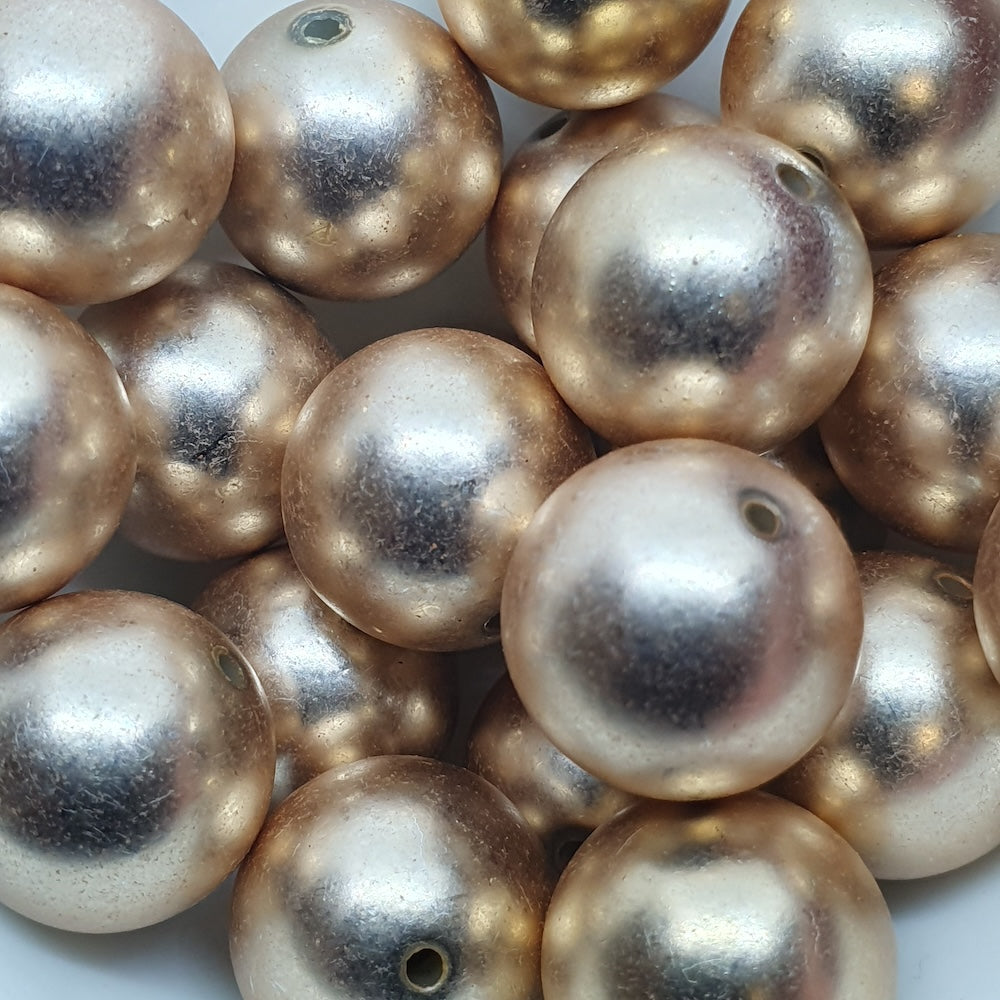 14mm Round (10) - Rose Gold Matte