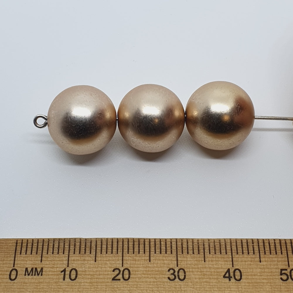 14mm Round (10) - Rose Gold Matte