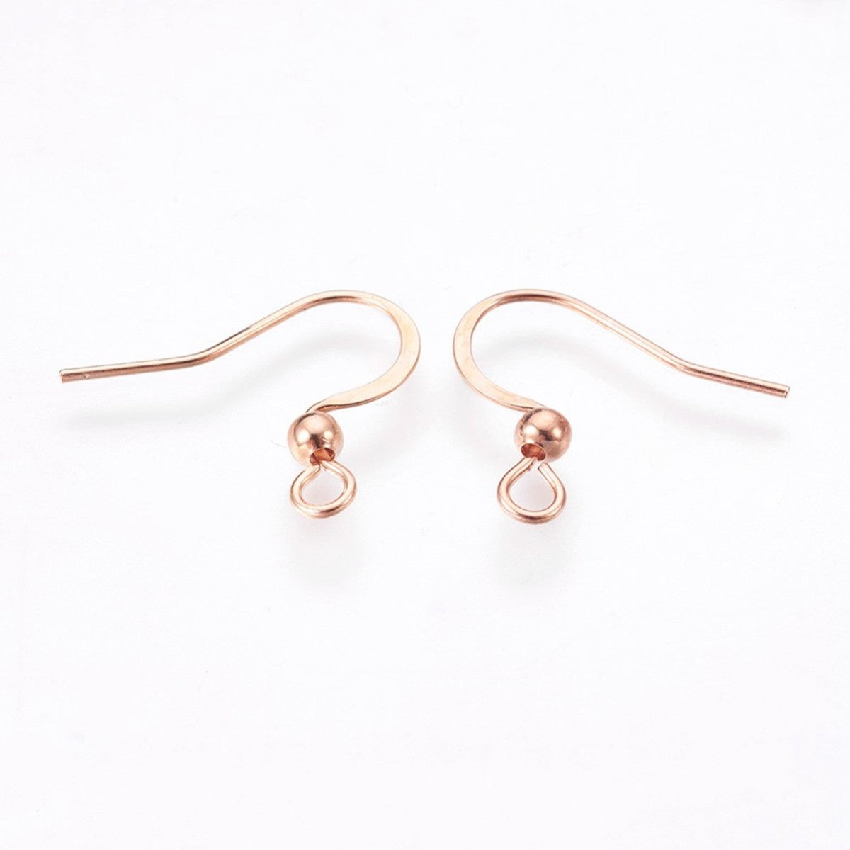 Stainless Steel Ear Wires (2) - Rose Gold